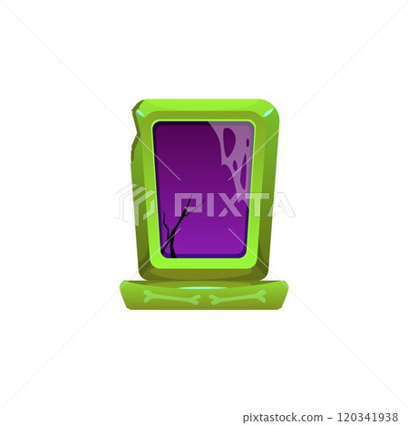 Vector illustration of a magic wooden mirror of a rectangular shape, on a green stand. Vector illustration of a magic wooden mirror of a rectangular shape, on a green stand. 120341938