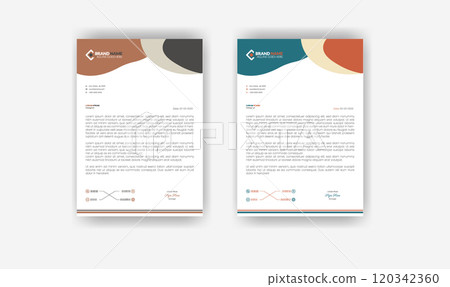 Modern corporate letterhead template design. Creative and Professional business letterhead design template. Modern corporate letterhead template design. Creative and Professional business letterhead design template. 120342360