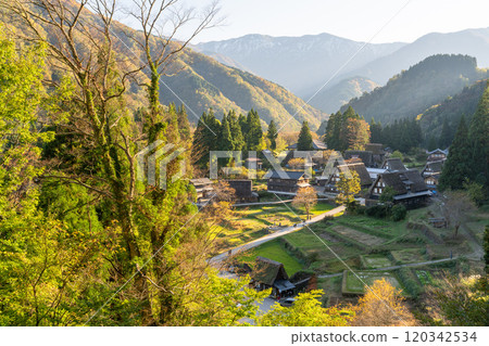 《富山縣》秋天的相倉合掌村、五簇山 120342534