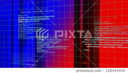 Image of digital data processing over computer servers 120343434