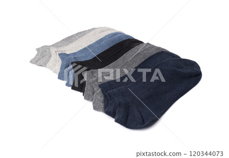 New Cotton Socks Isolated, Folded Sportswear Set, Classic Unisex Cotton Socks Collection 120344073