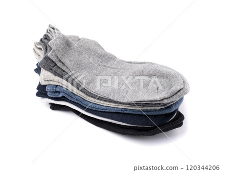 New Cotton Socks Isolated, Folded Sportswear Set, Classic Unisex Cotton Socks Collection New Cotton Socks Isolated, Folded Sportswear Set, Classic Unisex Cotton Socks Collection 120344206