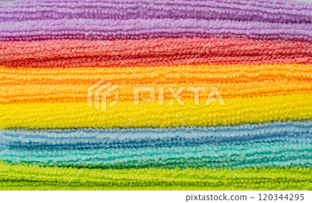 Cleaning cloth macro texture background. Wipe rag pattern, cleaning microfiber towel banner, wiping napkin Cleaning cloth macro texture background. Wipe rag pattern, cleaning microfiber towel banner, wiping napkin 120344295