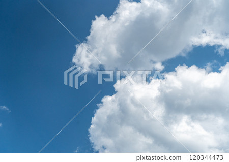 Blue Sky with White Clouds, Sunny Cloudy Sky Texture Background, Fluffy Clouds Pattern, Sunny Cumulus Blue Sky with White Clouds, Sunny Cloudy Sky Texture Background, Fluffy Clouds Pattern, Sunny Cumulus 120344473