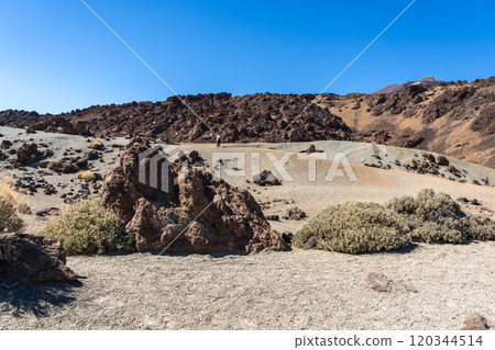 Lava Fields, Pumice Volcano Stones Texture, Volcanic Pumice Pattern, Pieces of Lava, Basalt Extrusive Igneous Rock 120344514