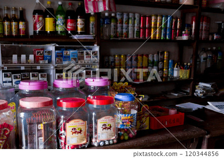 A traditional shop interior in Sankeng Old Street, Taiwan A traditional shop interior in Sankeng Old Street, Taiwan 120344856