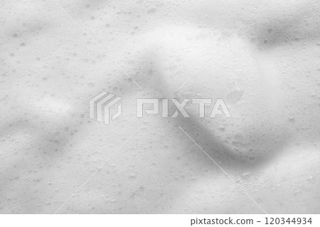 Abstract white soap foam bubbles texture background 120344934