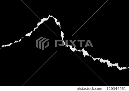 Ripped torn paper edges isolated on black background 120344961