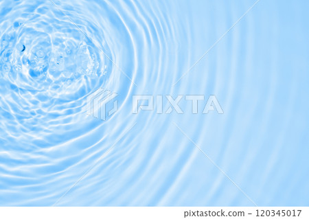 Abstract transparent water shadow surface texture natural ripple on blue background 120345017