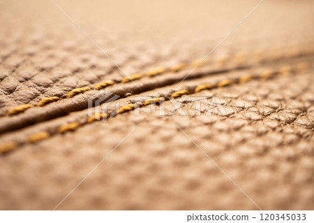 luxury brown leather bag texture background with stitching 120345033