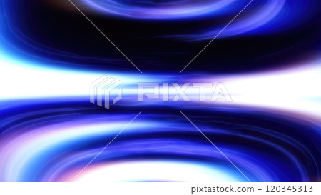Abstract blue and white horizontal lines creating a futuristic, digital flow effect 120345313