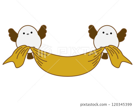 飛翔的長尾蛾與復古絲帶 飛翔的長尾蛾與復古絲帶 120345399