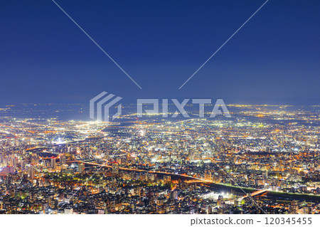 Sapporo as seen from Mt. Moiwa Observatory 120345455