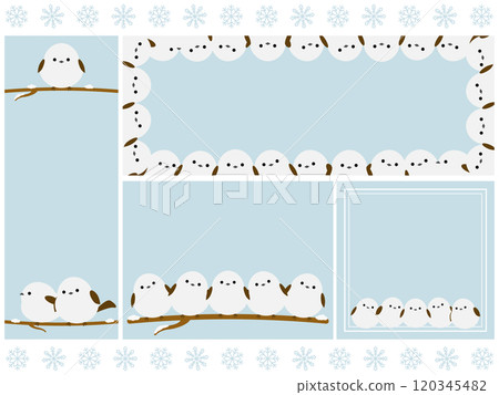 4 個可愛的 Shimaenaga dango 背景一套 120345482