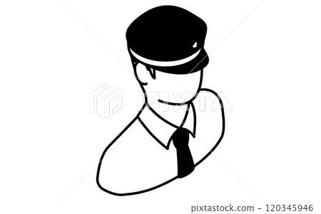 Security guard, crime prevention and home security black and white isometric icons 120345946
