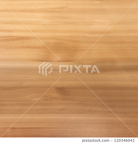 Square background image of brown fine grain pine board 120346041