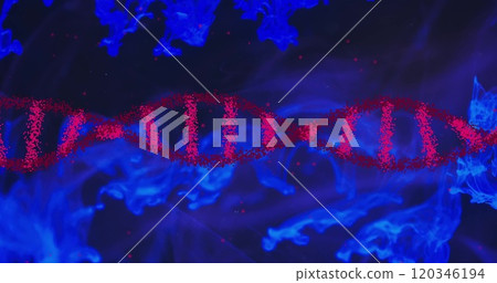 DNA strand and binary coding, scientific data processing 120346194