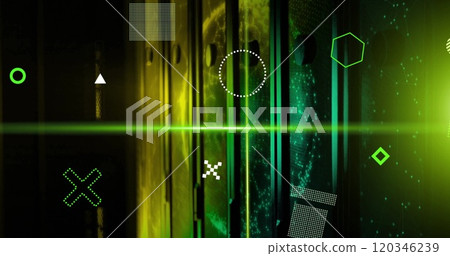 Image of digital data processing over computer servers Image of digital data processing over computer servers 120346239