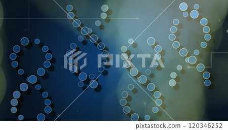 DNA strand and binary coding, scientific data processing 120346252
