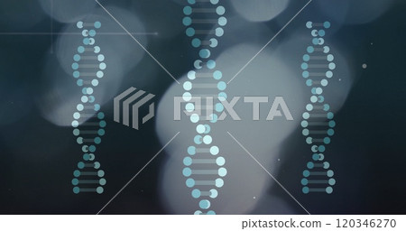 DNA strands image over blurred abstract background DNA strands image over blurred abstract background 120346270