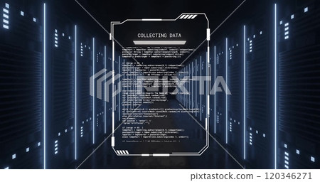 Image of digital data processing over computer servers Image of digital data processing over computer servers 120346271