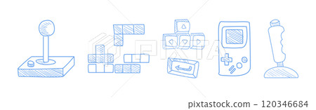 Computer Game Playing Hand Drawn Object and Item Vector Set Computer Game Playing Hand Drawn Object and Item Vector Set 120346684