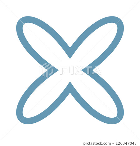 Brutalism cross outline minimalist geometry 120347045