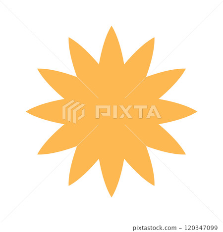 Star shape floral brutalism element 120347099