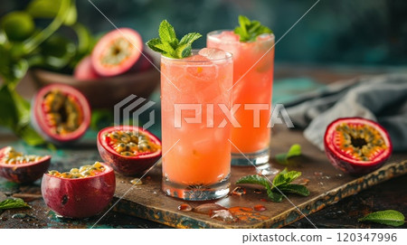 freshly squeezed orange juice in a glass on the table with citrus fruits freshly squeezed orange juice in a glass on the table with citrus fruits 120347996