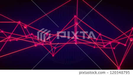 Image of network of connections with people icons 120348795