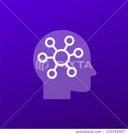 Psychology icon with a head, vector Psychology icon with a head, vector 120348907