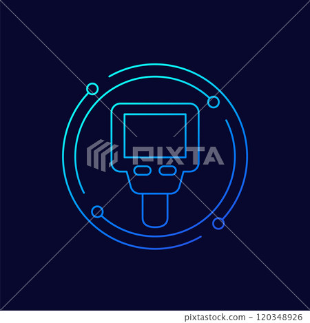 thermal imager icon, linear design 120348926