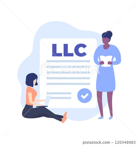 LLC, Limited Liability Company vector illustration 120348983
