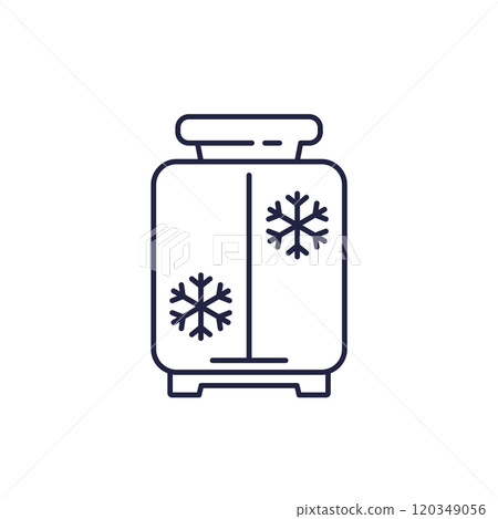 cryotherapy icon, cryogenic therapy line vector 120349056