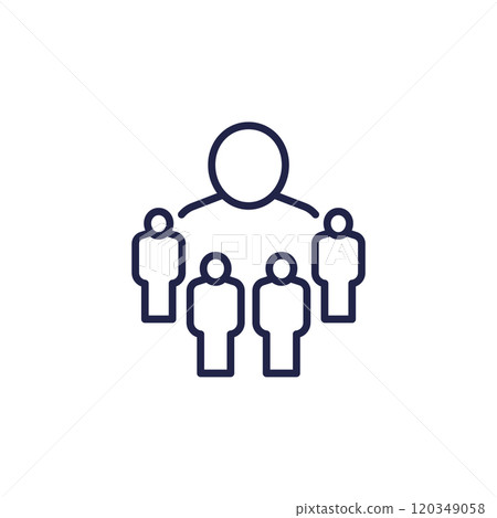 influence icon on white, influencer line vector 120349058
