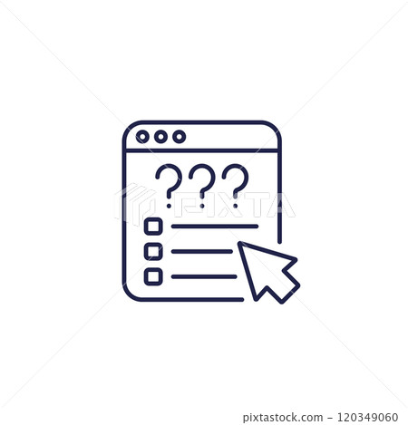 online survey line icon, vector online survey line icon, vector 120349060