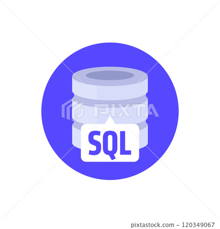 SQL icon, flat vector design 120349067
