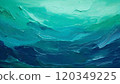 A beautiful gradation of aqua blue and emerald green painted with acrylic paint_01_AI generated image 120349225
