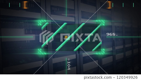 Image of digital data processing and computer servers 120349926