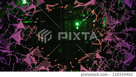 Image of connections and data processing over computer servers 120350402