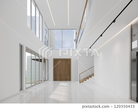 modern empty hall  interior design, 3d rendering 120350433