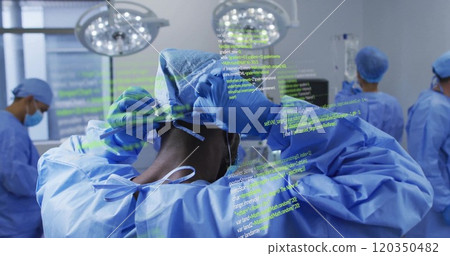 Image of data processing over diverse surgeons during operation Image of data processing over diverse surgeons during operation 120350482