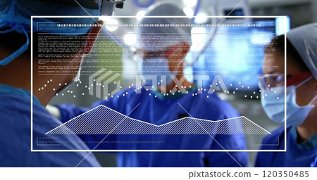 Image of data processing over diverse surgeons during operation 120350485