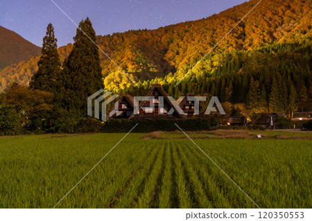 【岐阜縣】秋天的白川鄉，星空下的合掌造村落 120350553