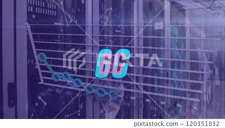 Image of 6g text and data processing over computer servers 120351832
