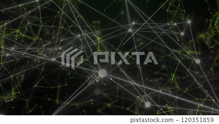 Image of network of connections on black background Image of network of connections on black background 120351859