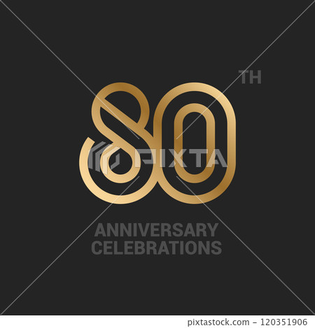 Anniversary logo or emblem design for event. Anniversary logo or emblem design for event. 120351906