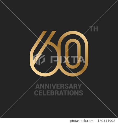 Anniversary logo or emblem design for event. 120351908