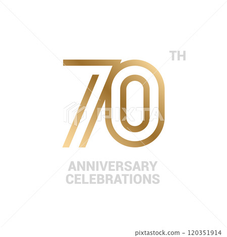 Anniversary logo or emblem design for event. 120351914