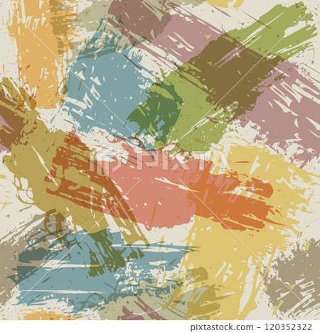 Seamless abstract background with patches of colored paint. Template for textures, textiles, wallpapers, screensavers, covers and creative ideas 120352322